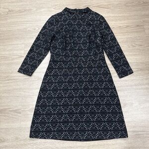 Loft Elegant Black Patterned Dress 2P